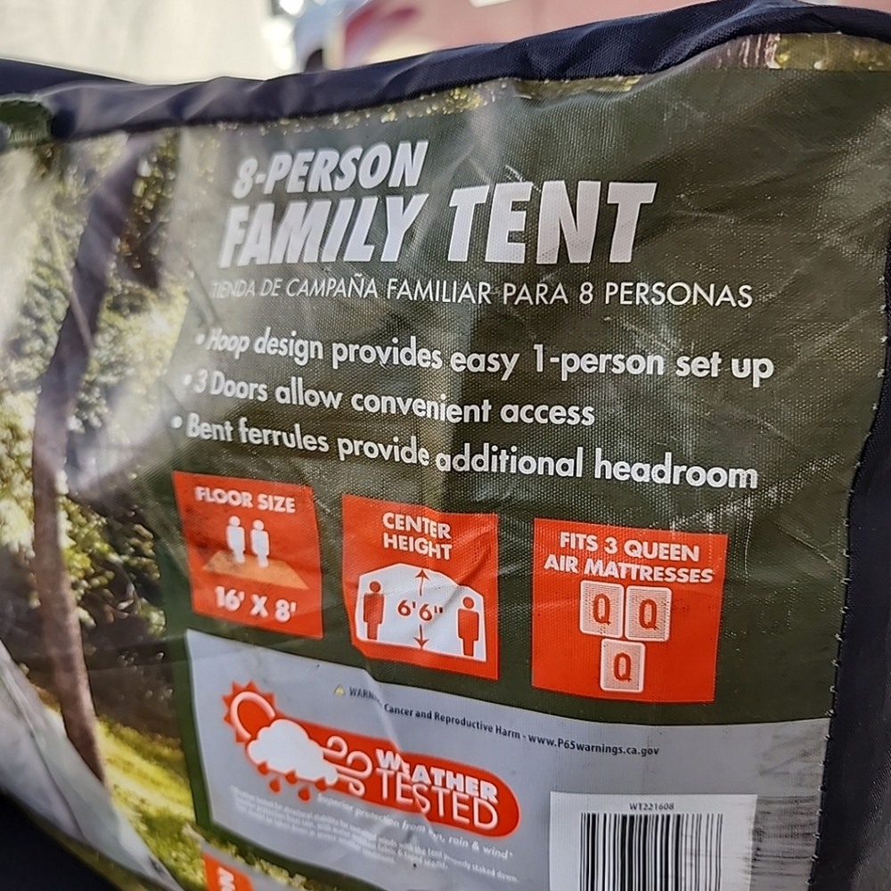Ozark Trail 8-Person Clip & Camp Dome Family Tent, 16' x 8' x 78", 23.81 lbs